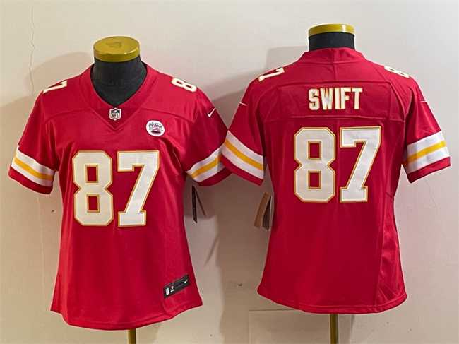 Women's Kansas City Chiefs #87 Taylor Swift Red Vapor Untouchable Limited Football Stitched Jersey(Run Small),We sell and wholesale Women's Kansas City Chiefs #87 Taylor Swift Red Vapor Untouchable Limited Football Stitched Jersey(Run Small) on line form chian!